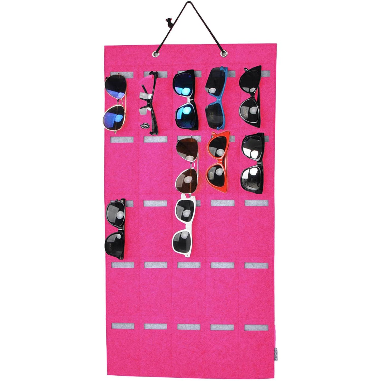 Felt Hanging Eyeglasses Sunglasses Eyewear Holder Display Organizer Wall Door 25 Slots