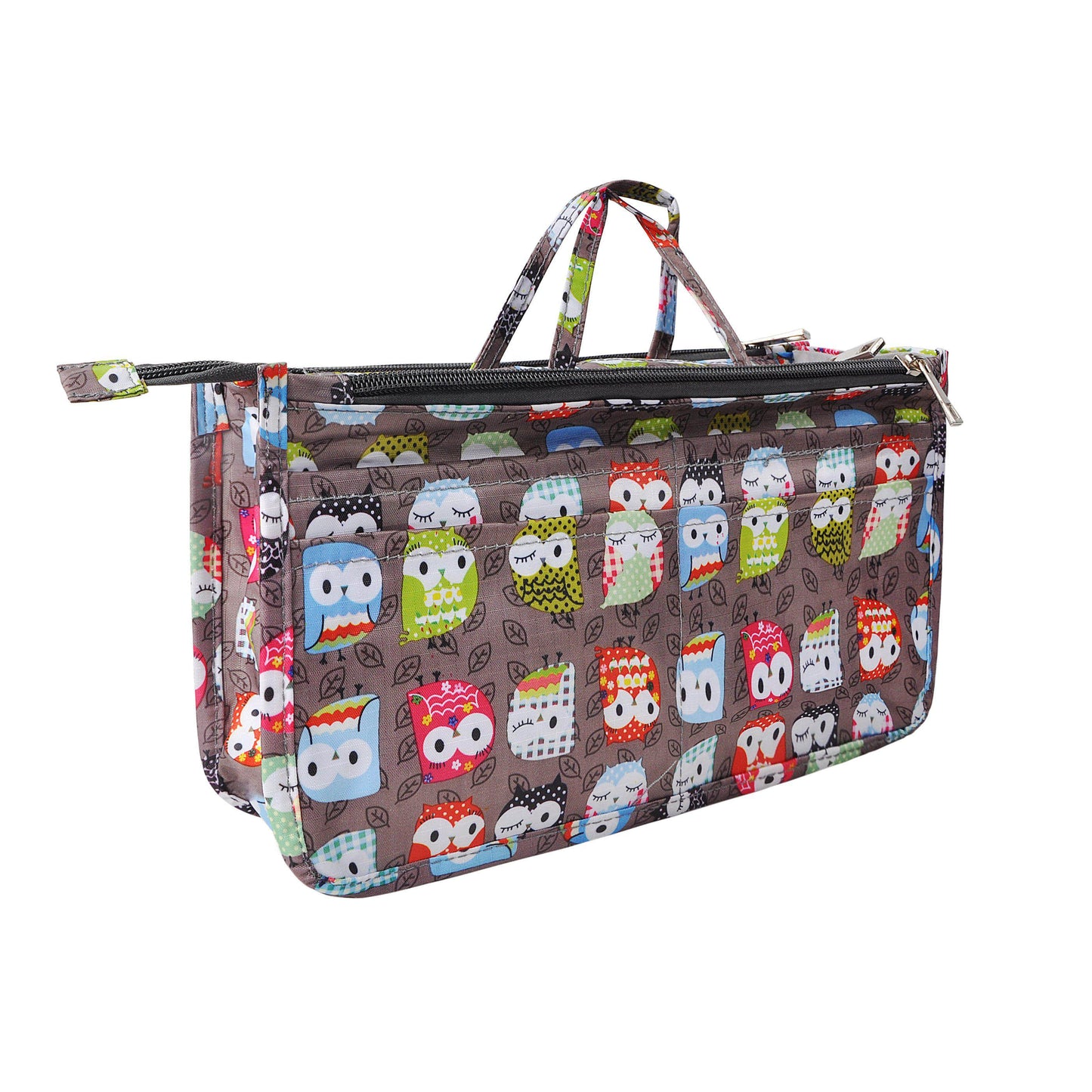 Purse Handbag Tote Pocketbook Bag Organizer Insert with Zipper Handle for Women Patterned