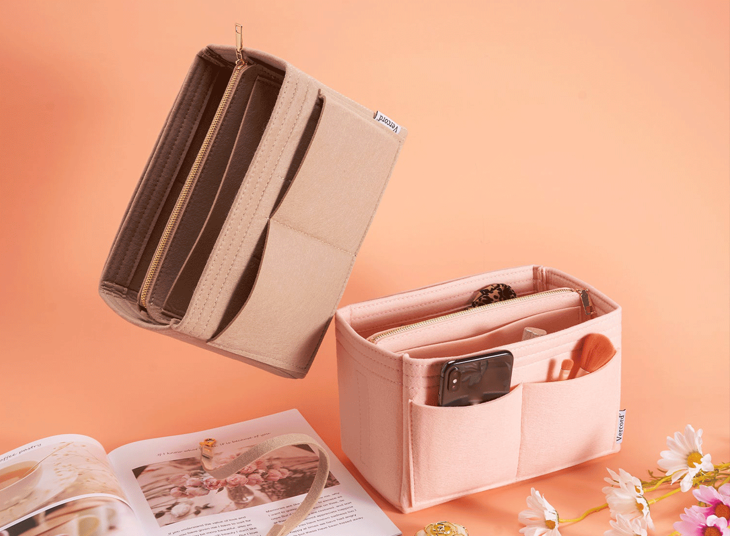 DIY purse organizer handbag insert