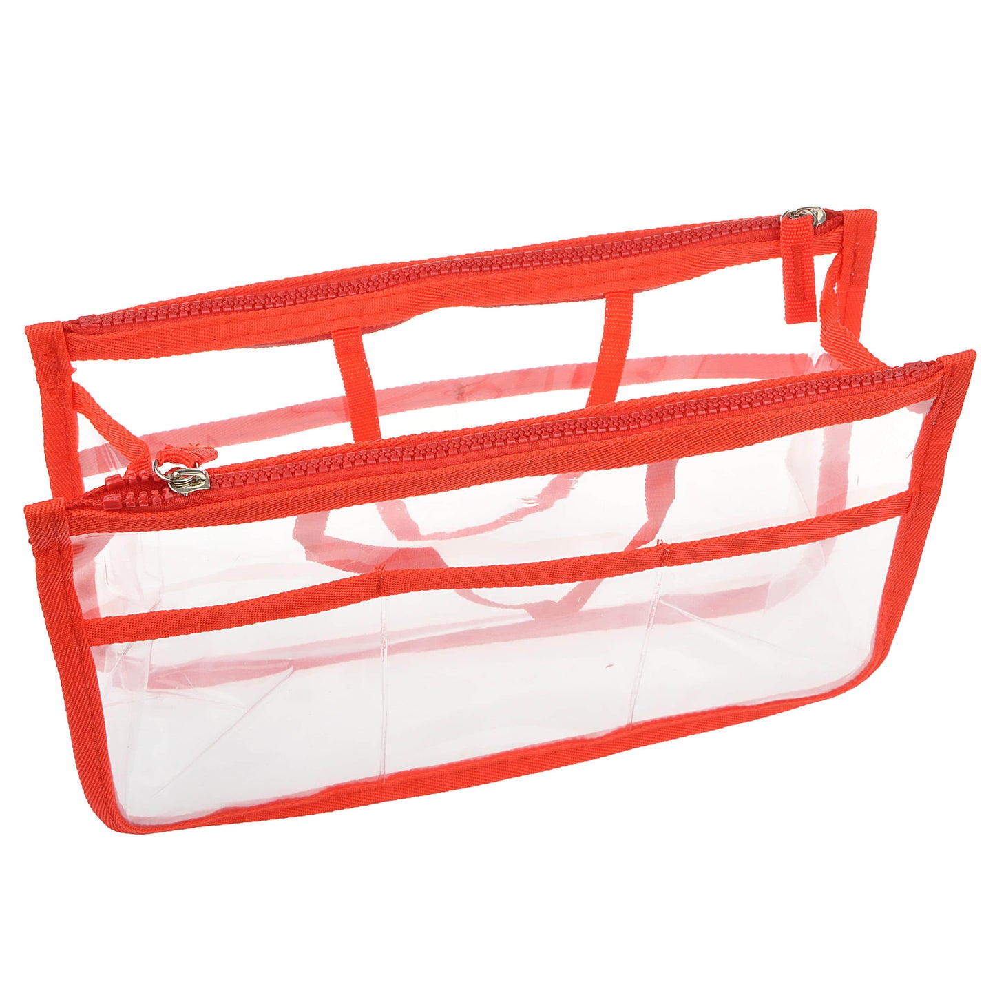 Purse Handbag Tote Pocketbook Bag Organizer Insert with Zipper Handle for Women Transparent