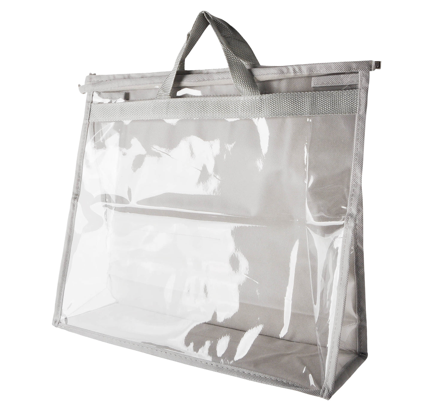 Clear Handbag Dust-Free Cover Purse Storage Bag Organizer Holder with Handle Zipper