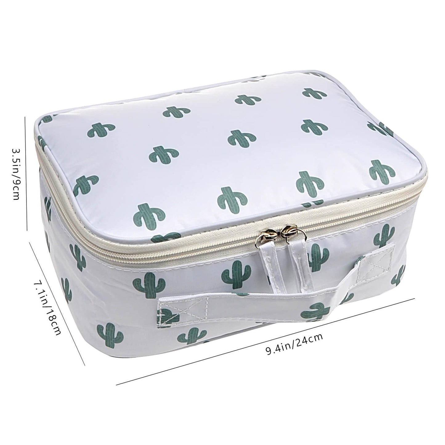 Travel Makeup Cosmetic Case,Portable Brushes Case Toiletry Bag Travel Kit Organizer Cosmetic Bag Cactus A