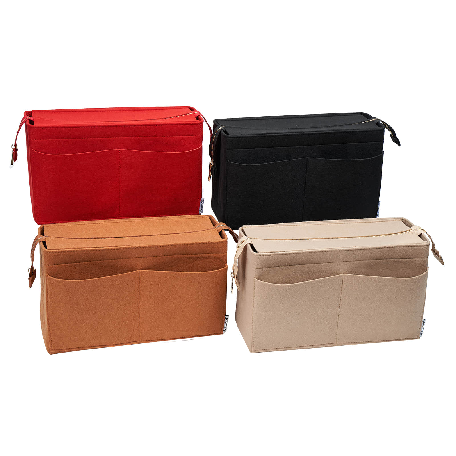 Vercord Felt Purse Organizer Insert Pochette LV Handbag Insert Bag in Bag  for Multi Pochette Accessories Organizer Beige