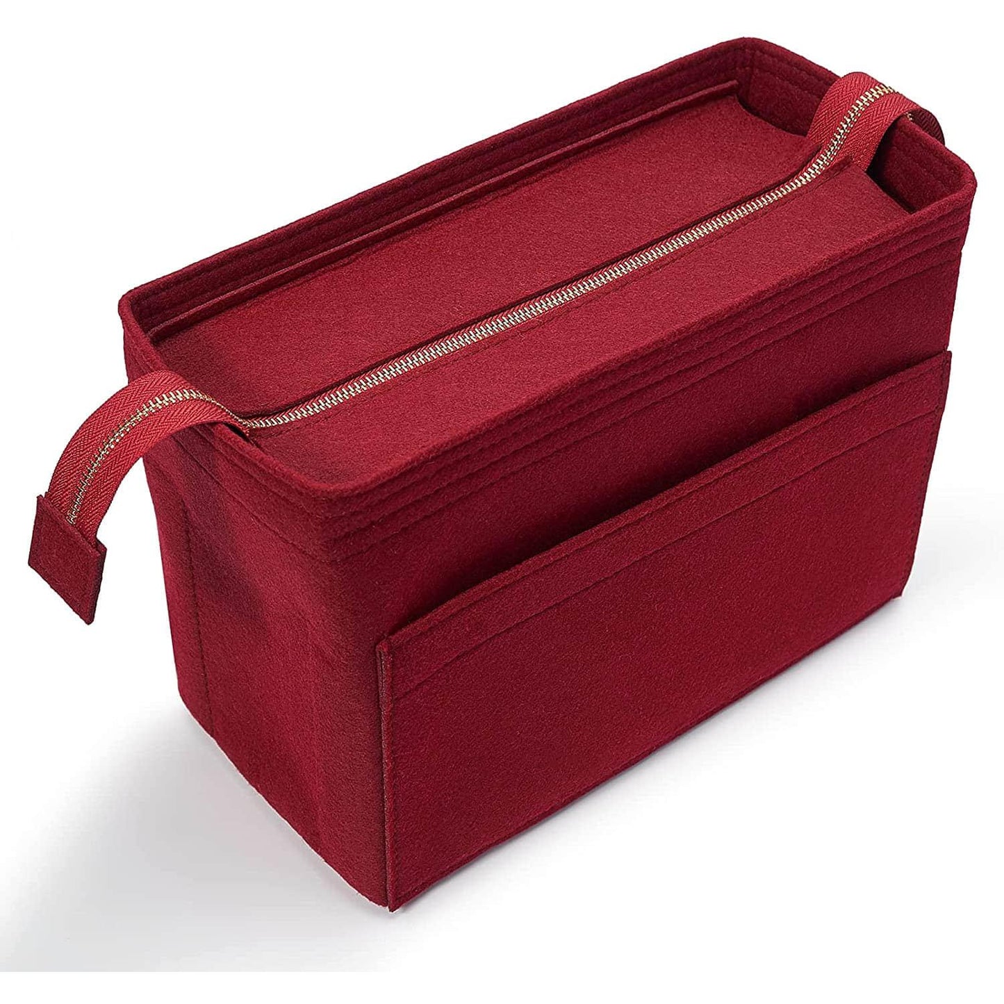 Felt Zipper Handbag Tote Purse Duffel Backpack Organizer Insert Red Large