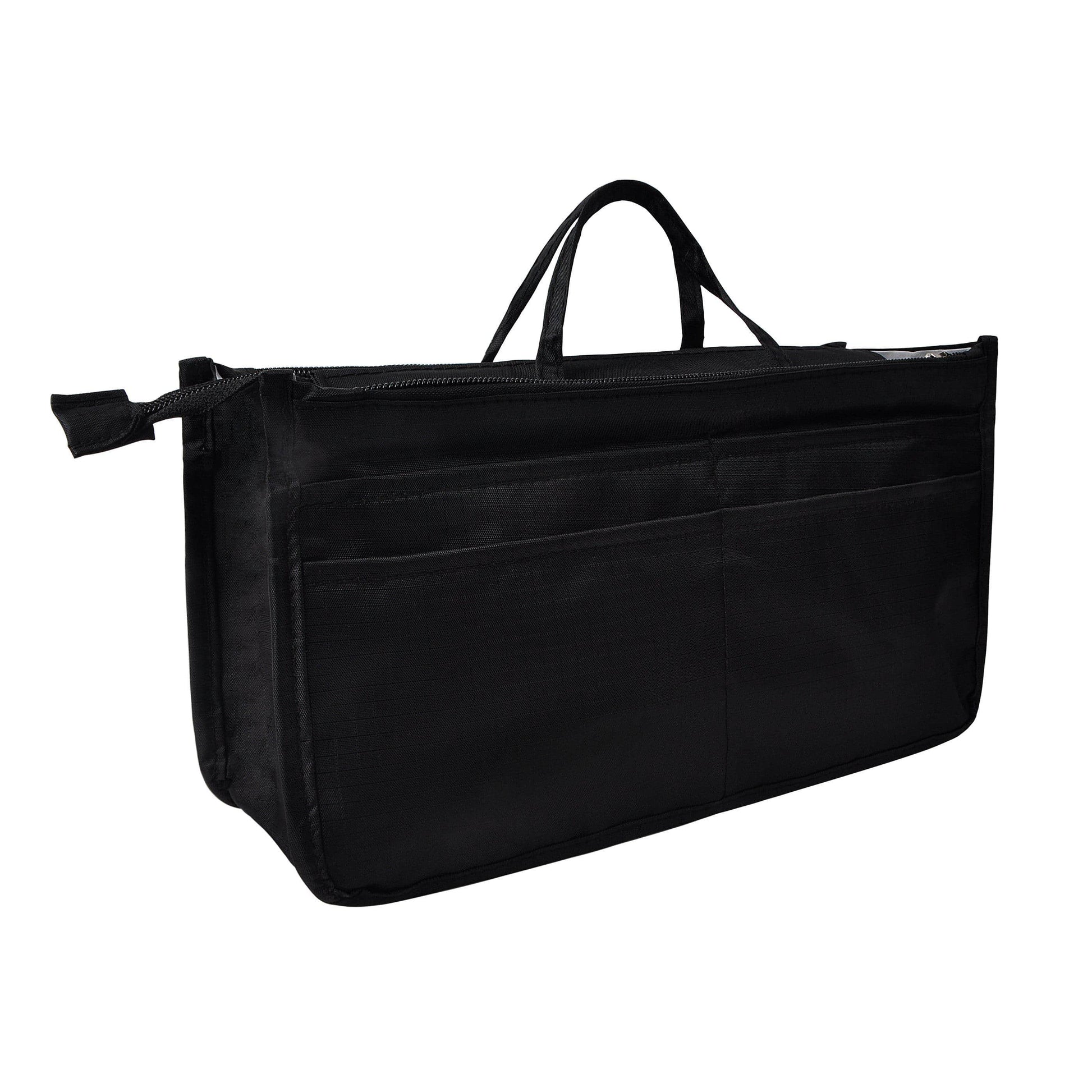  Vercord Premium Nylon Purse Organizer Tote Handbag Insert  Organizers Bag in Bag Zipper 13 Pockets Black XX-Large : Clothing, Shoes &  Jewelry